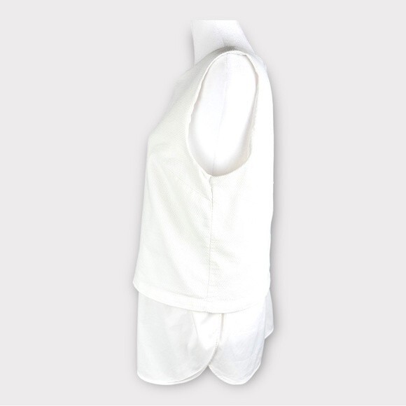 Theory White Sleeveless Blouse with attached Undershirt - Size Large - Picture 8 of 16